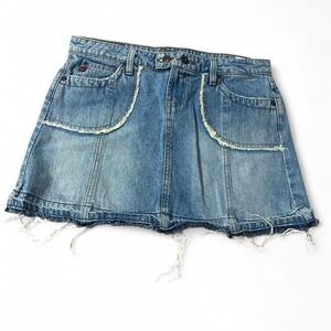 Y2K Lei Released Hem Denim Miniskirt,‎ Women's Size 7